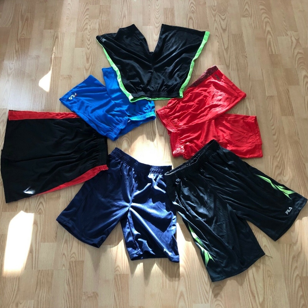 1 LOT Bundle FILA 6 Piece Youth Sportswear Shorts